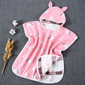 Children's Bath Towel Cape With Cap Pure Cotton Gauze (Option: 3style-One size)